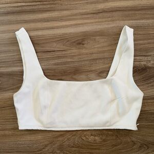 Princess Polly Cream Crop Top